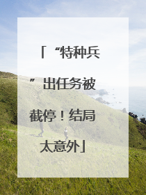 “特种兵”出任务被截停！结局太意外