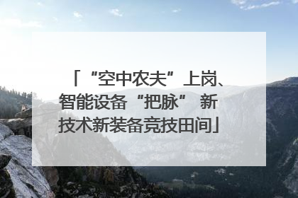 “空中农夫”上岗、智能设备“把脉” 新技术新装备竞技田间