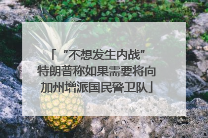 “不想发生内战” 特朗普称如果需要将向加州增派国民警卫队