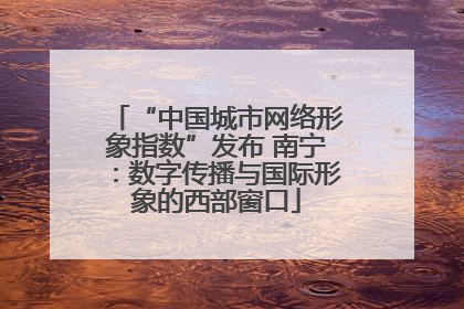 “中国城市网络形象指数”发布 南宁：数字传播与国际形象的西部窗口