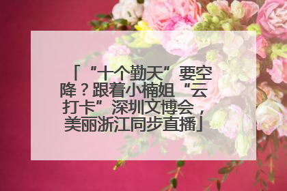 “十个勤天”要空降？跟着小楠姐“云打卡”深圳文博会，美丽浙江同步直播