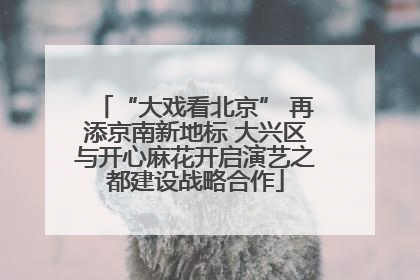 “大戏看北京” 再添京南新地标 大兴区与开心麻花开启演艺之都建设战略合作