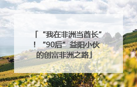 “我在非洲当酋长”！“90后”益阳小伙的创富非洲之路