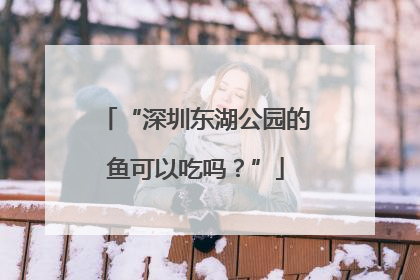 “深圳东湖公园的鱼可以吃吗？”