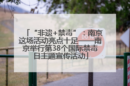 “非遗+禁毒”：南京这场活动亮点十足——南京举行第38个国际禁毒日主题宣传活动