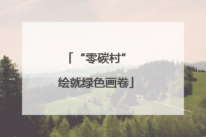 “零碳村” 绘就绿色画卷