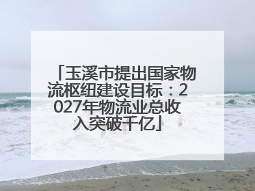 玉溪市提出国家物流枢纽建设目标：2027年物流业总收入突破千亿