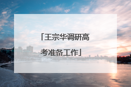王宗华调研高考准备工作