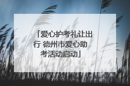 爱心护考礼让出行 德州市爱心助考活动启动