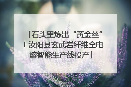 石头里炼出“黄金丝”！汝阳县玄武岩纤维全电熔智能生产线投产