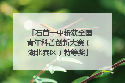 石首一中斩获全国青年科普创新大赛（湖北赛区）特等奖