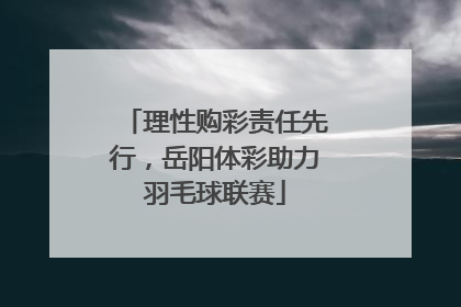 理性购彩责任先行，岳阳体彩助力羽毛球联赛