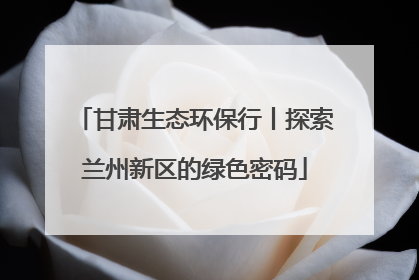 甘肃生态环保行丨探索兰州新区的绿色密码