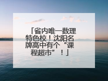 省内唯一数理特色校！沈阳名牌高中有个“课程超市”！