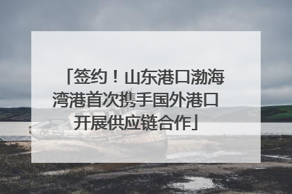 签约！山东港口渤海湾港首次携手国外港口开展供应链合作