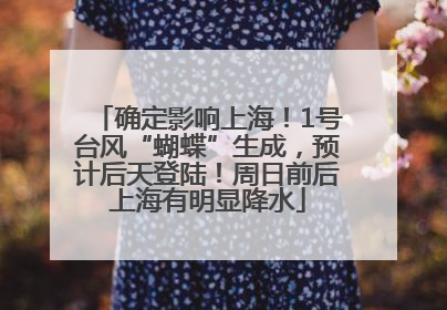 确定影响上海！1号台风“蝴蝶”生成，预计后天登陆！周日前后上海有明显降水