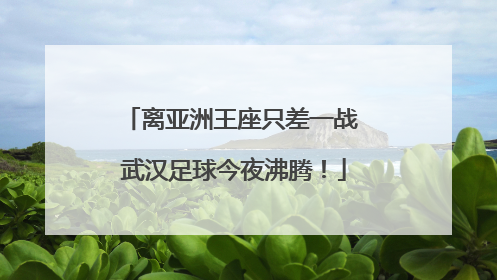 离亚洲王座只差一战 武汉足球今夜沸腾！