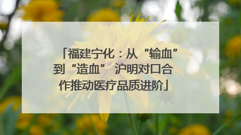 福建宁化：从“输血”到“造血” 沪明对口合作推动医疗品质进阶