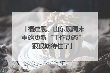 福建舰、山东舰周末重磅更新“工作动态” 狠狠期待住了