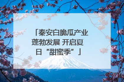 秦安白脆瓜产业蓬勃发展 开启夏日“甜蜜季”