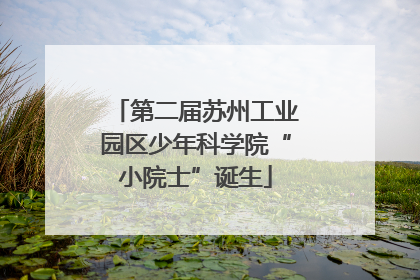 第二届苏州工业园区少年科学院“小院士”诞生