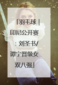 羽毛球｜印尼公开赛：刘圣书/谭宁晋级女双八强
