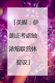 美媒：伊朗正考虑铀浓缩联营体提议