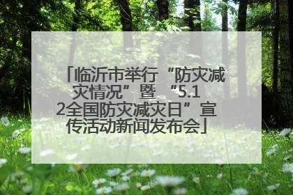 临沂市举行“防灾减灾情况”暨 “5.12全国防灾减灾日”宣传活动新闻发布会