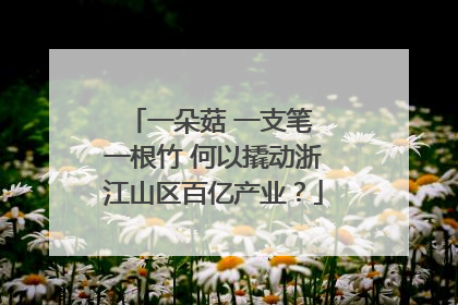 一朵菇 一支笔 一根竹 何以撬动浙江山区百亿产业？