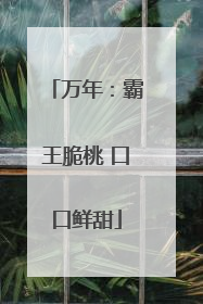 万年：霸王脆桃 口口鲜甜