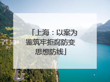 上海：以案为鉴筑牢拒腐防变思想防线