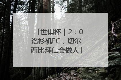 世俱杯｜2：0洛杉矶FC，切尔西比拜仁会做人