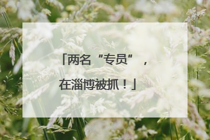 两名“专员”，在淄博被抓！