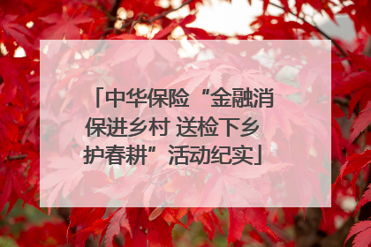 中华保险“金融消保进乡村 送检下乡护春耕”活动纪实