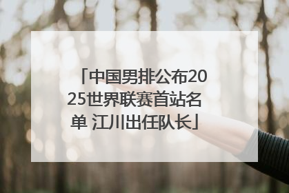 中国男排公布2025世界联赛首站名单 江川出任队长