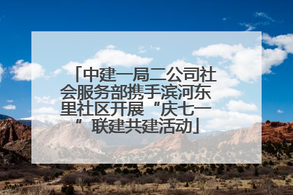 中建一局二公司社会服务部携手滨河东里社区开展“庆七一”联建共建活动