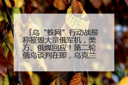 乌“蛛网”行动战报称摧毁大量俄军机，美方、俄媒回应！第二轮俄乌谈判在即，乌克兰提出三大诉求