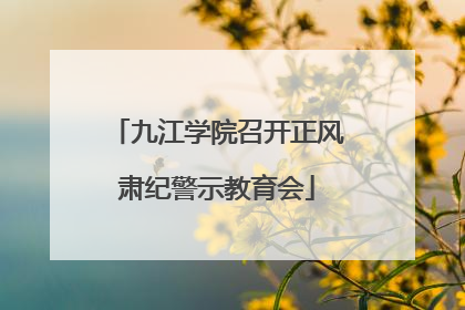九江学院召开正风肃纪警示教育会