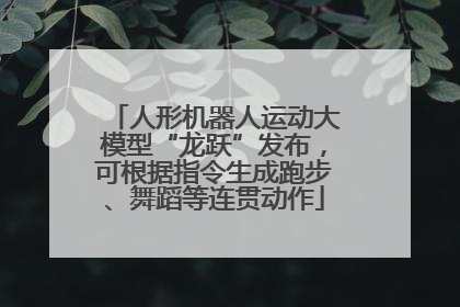 人形机器人运动大模型“龙跃”发布，可根据指令生成跑步、舞蹈等连贯动作