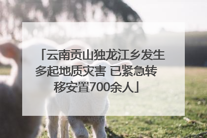 云南贡山独龙江乡发生多起地质灾害 已紧急转移安置700余人