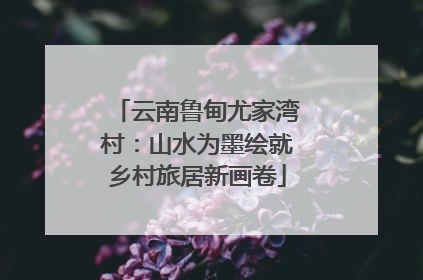 云南鲁甸尤家湾村：山水为墨绘就乡村旅居新画卷