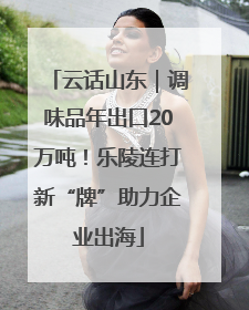 云话山东｜调味品年出口20万吨！乐陵连打新“牌”助力企业出海