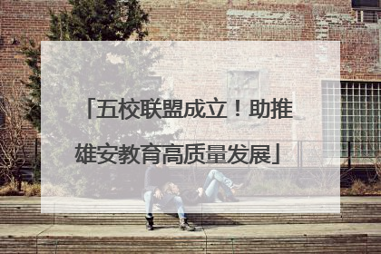 五校联盟成立！助推雄安教育高质量发展