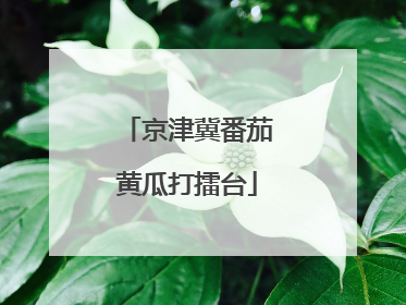 京津冀番茄黄瓜打擂台