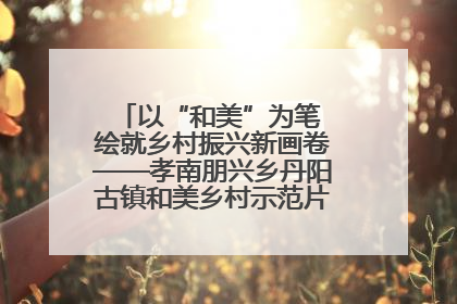 以“和美”为笔 绘就乡村振兴新画卷——孝南朋兴乡丹阳古镇和美乡村示范片区建设综述