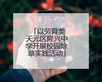 以劳育美 天元区隆兴中学开展校园除草实践活动