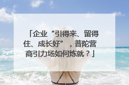 企业“引得来、留得住、成长好”，普陀营商引力场如何炼就？
