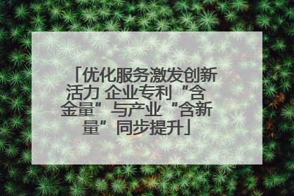 优化服务激发创新活力 企业专利“含金量”与产业“含新量”同步提升