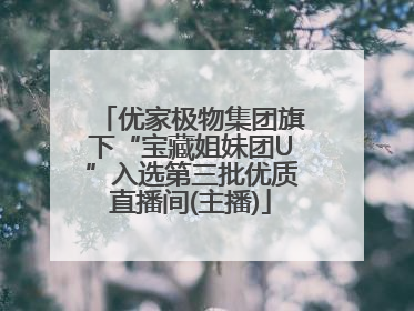 优家极物集团旗下“宝藏姐妹团U”入选第三批优质直播间(主播)