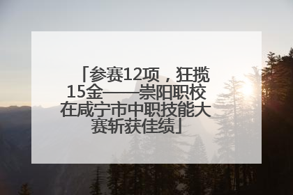 参赛12项，狂揽15金——崇阳职校在咸宁市中职技能大赛斩获佳绩